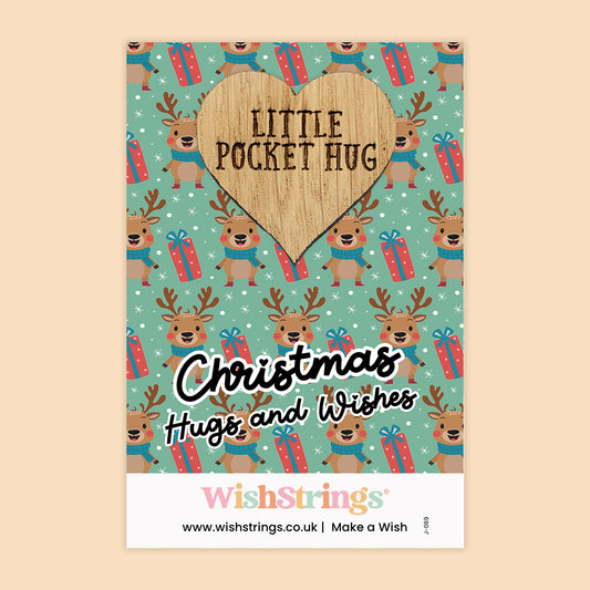 Pocket Hug – Christmas Hugs & Wishes | Thoughtful Festive Gift | Keepsake Token for Holiday Cheer & Sending Love from Afar