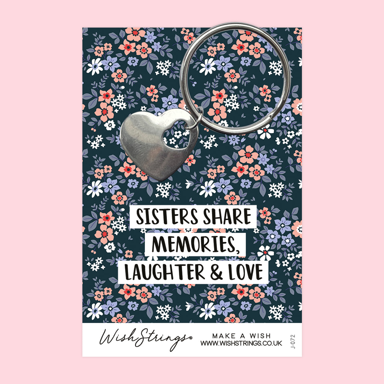 Sisters Share - Heart Keyring