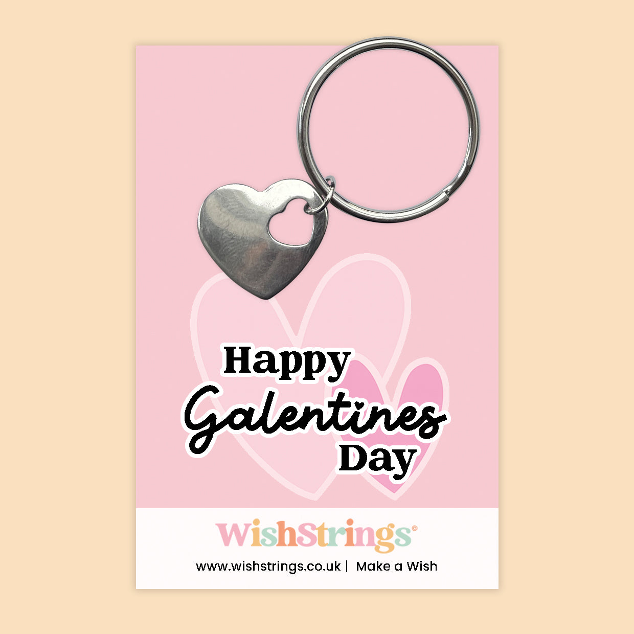 Happy Galentines Day - Heart Keyring