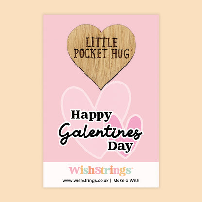 Pocket Hug – Happy Galentine’s Day | Thoughtful Gift for Best Friends | Keepsake Token for Celebrating Love, Friendship & Female Empowerment