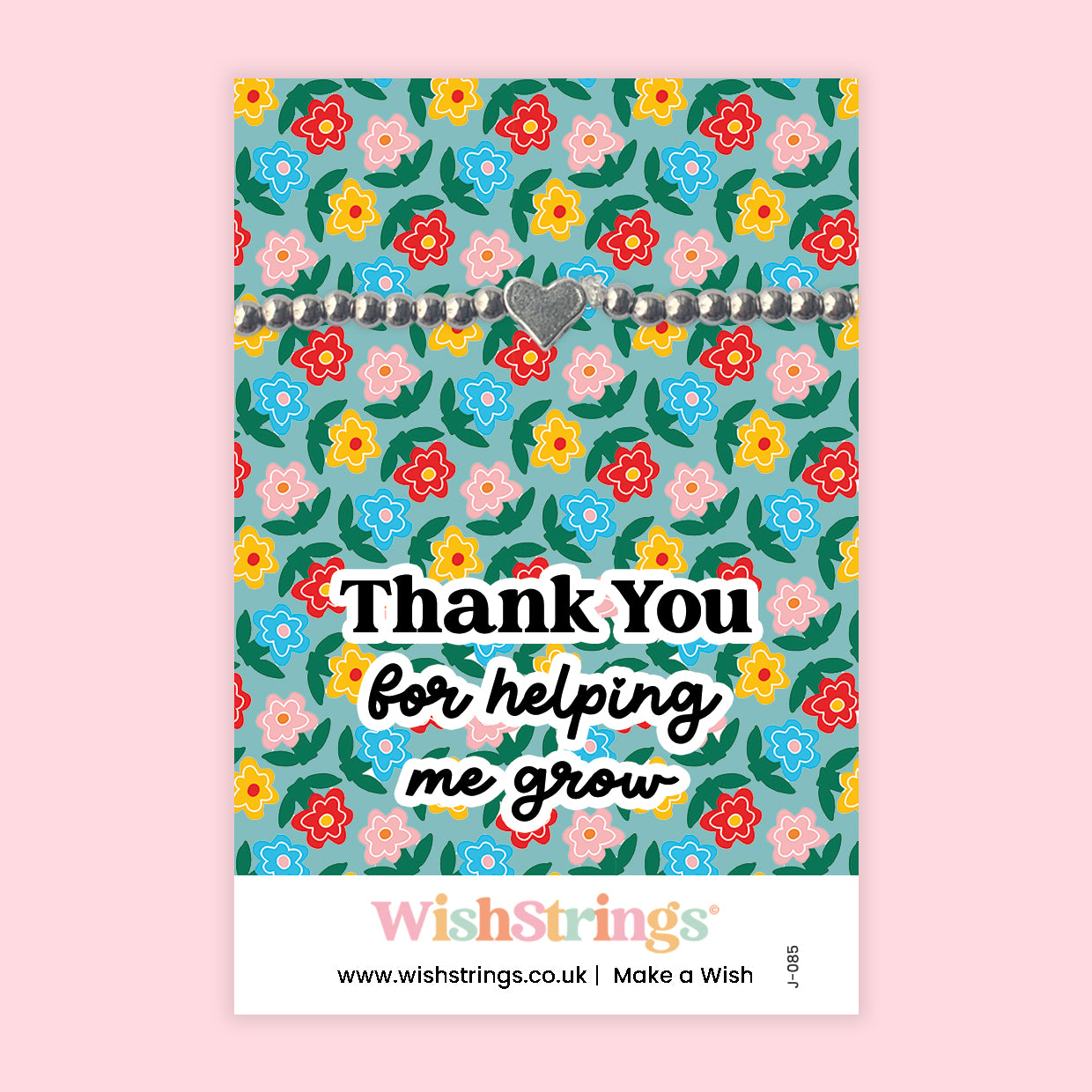 Thank You, helping me grow - Heart Stretch Bracelet