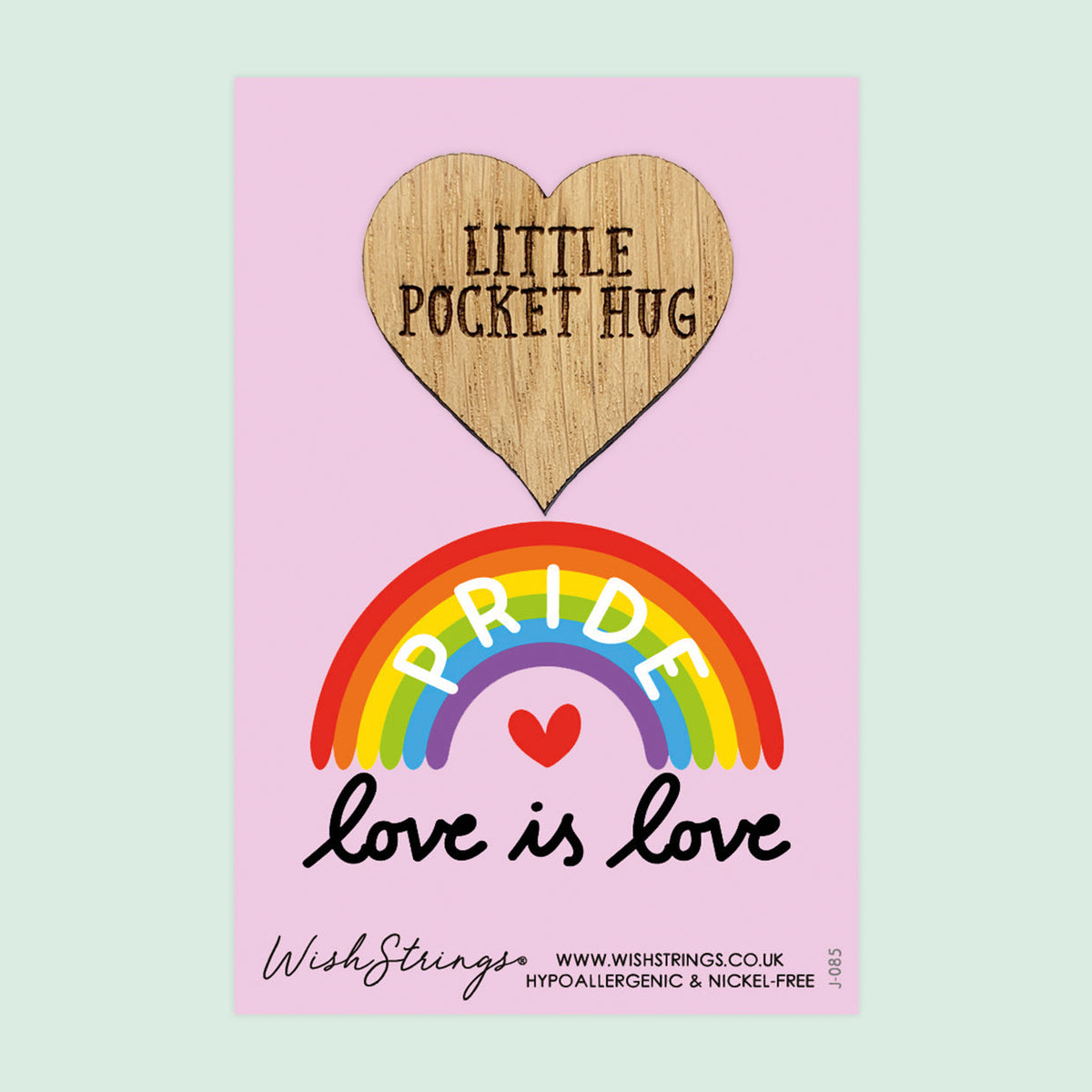 LOVE IS LOVE - Oak Pocket Hug Token | S020