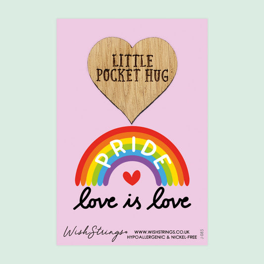 LOVE IS LOVE - Oak Pocket Hug Token | S020