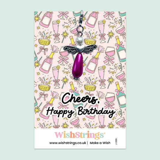 Cheers, Happy Birthday - Wish Angel Clip