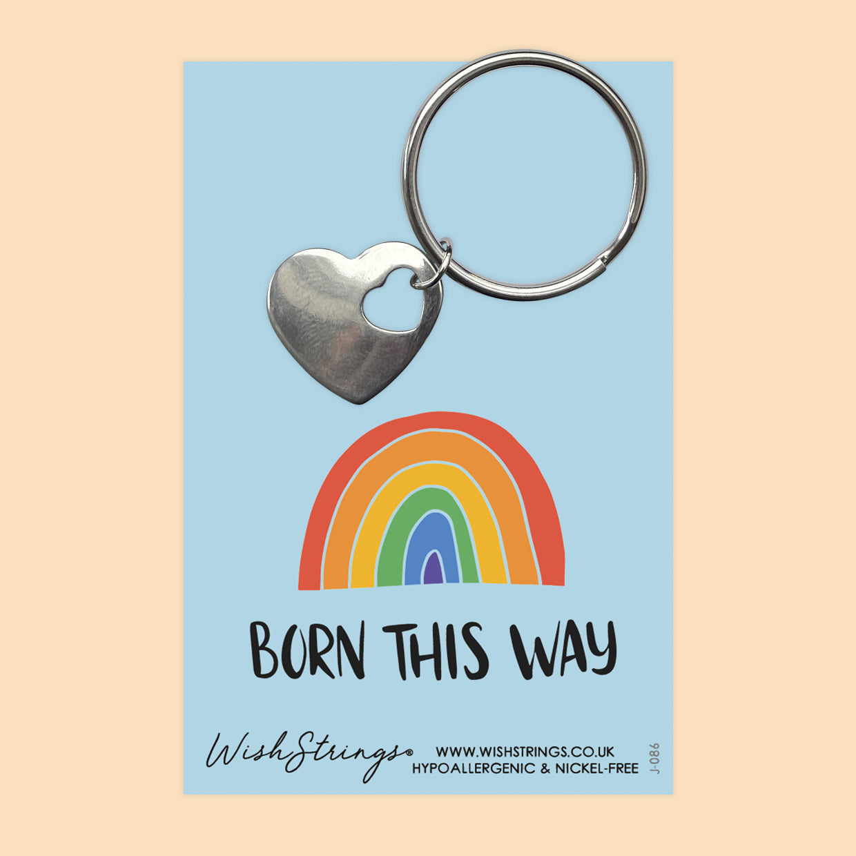 Born This Way - Heart Keyring