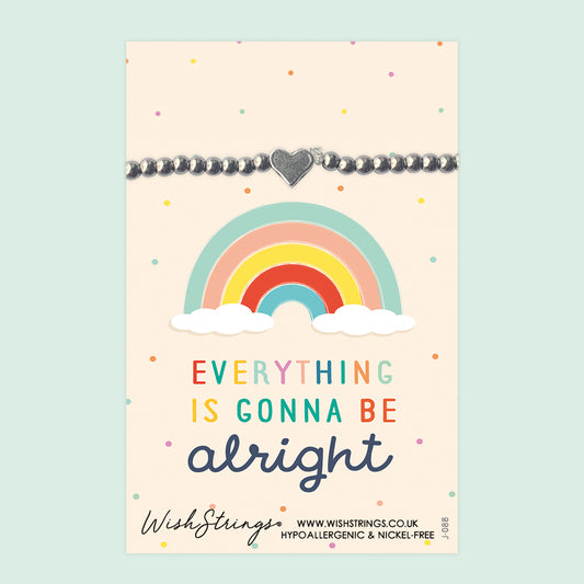 Everything is Gonna Be Alright  - Heart Stretch Bracelet