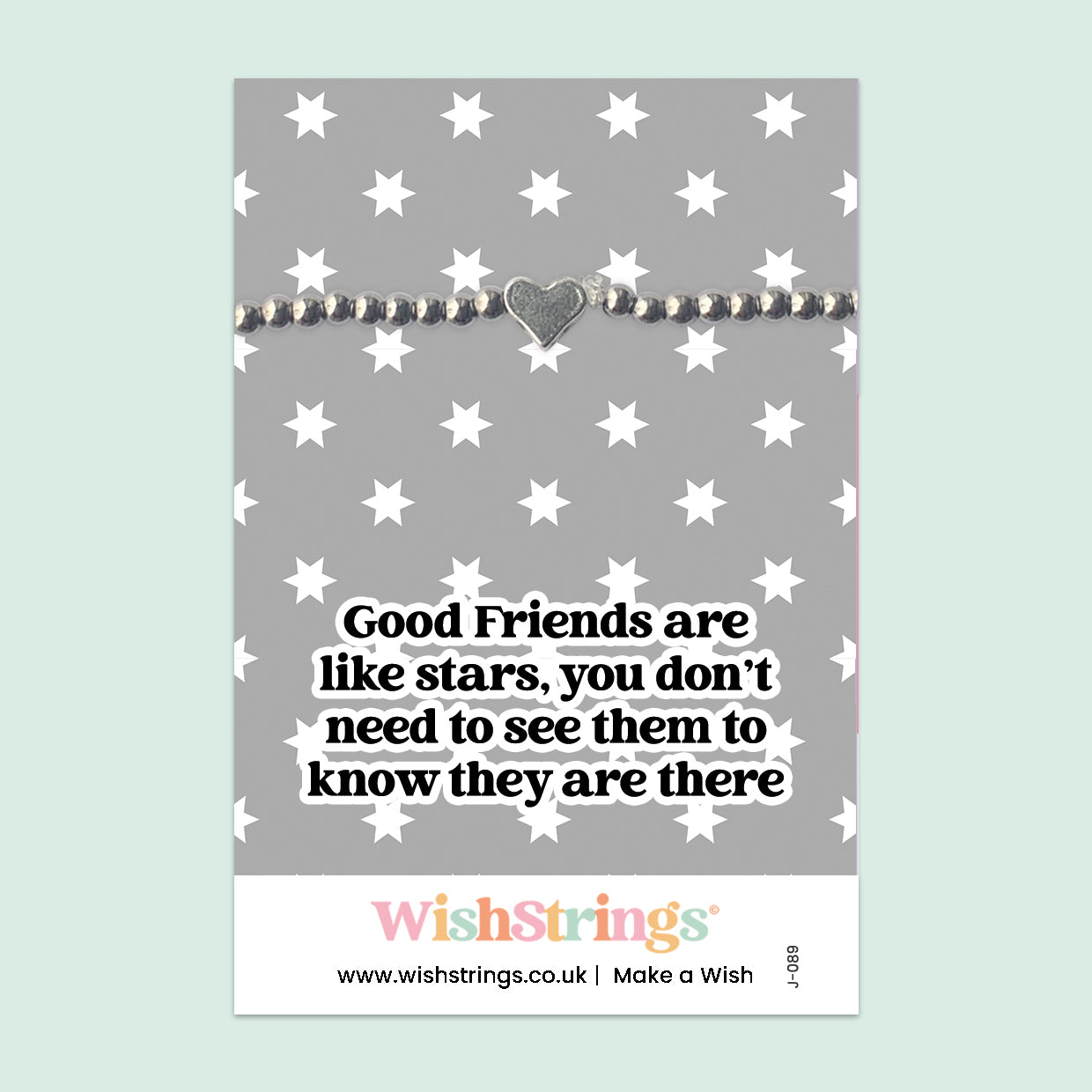 Good Friends are like Stars - Heart Stretch Bracelet