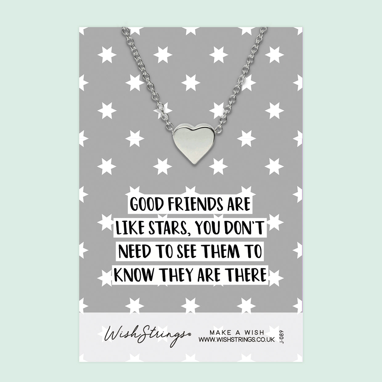 Good Friends are like Stars - Heart Necklace