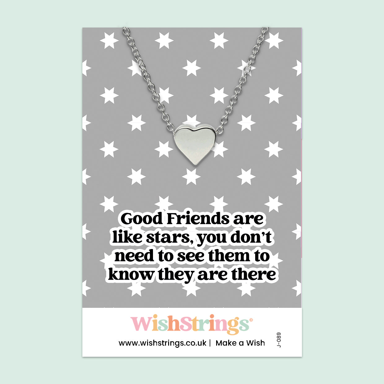 Good Friends are like Stars - Heart Necklace