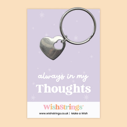 Always In My Thoughts - Heart Keyring