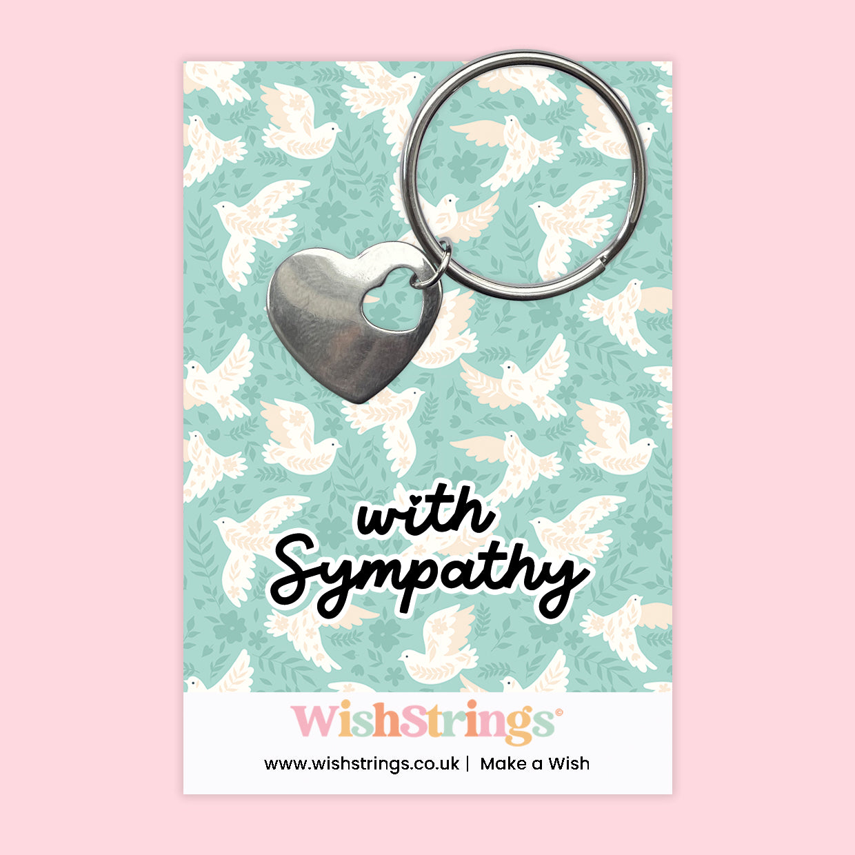 With Sympathy - Heart Keyring