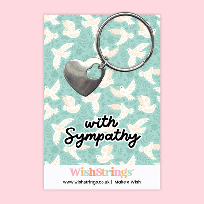 With Sympathy - Heart Keyring