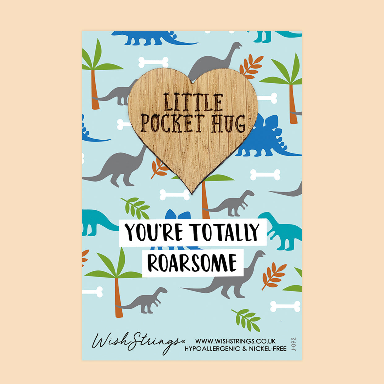 SALE - TOTALLY ROARSOME - Oak Pocket Hug Token | S123