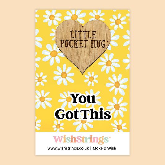 Pocket Hug - You Got This | Motivational Gift for Positivity & Success | Keepsake Token for Sending Hugs, Good Luck & Encouragement
