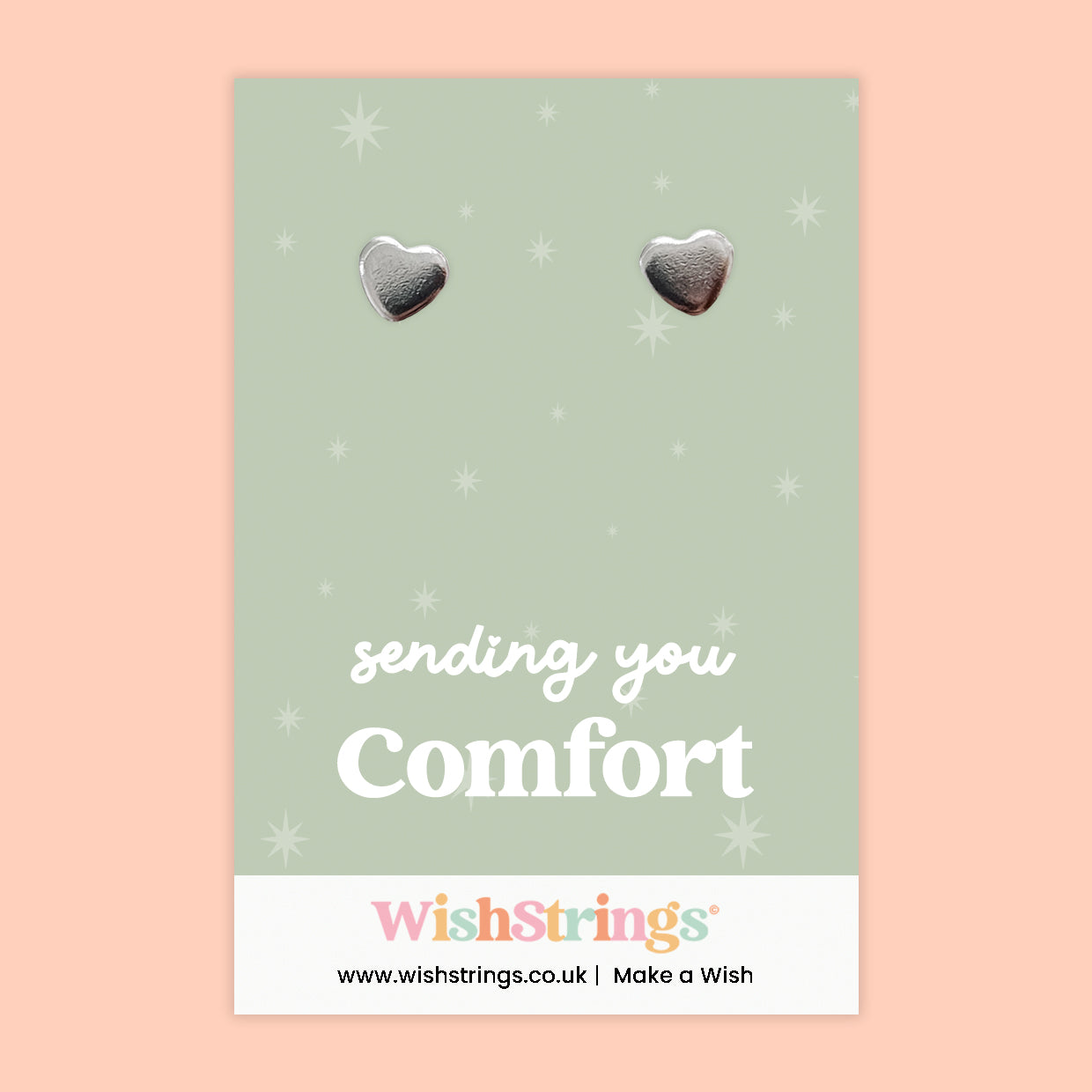 Sending You Comfort – Heart Stud Earrings | Sympathy & Support Gift | Thoughtful Keepsake Earrings for Difficult Times