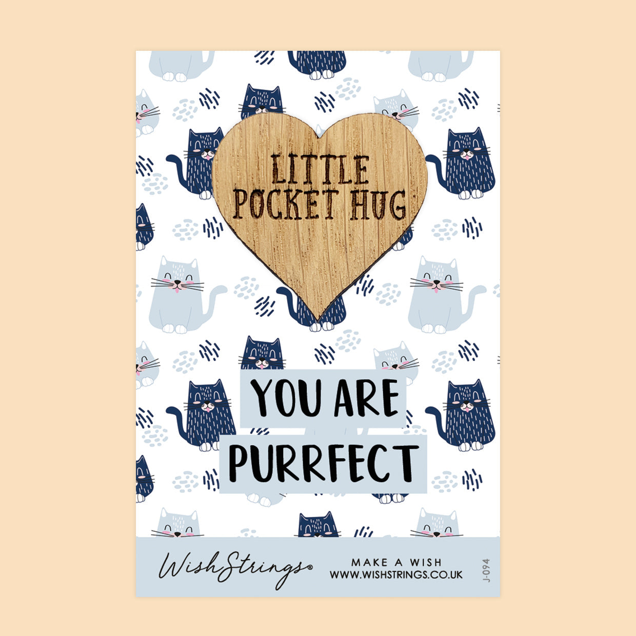 SALE - PURRFECT - Oak Pocket Hug Token | S125