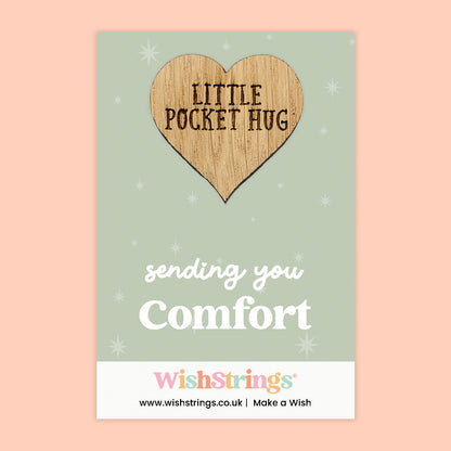 Sent with Comfort & Care Collection – 6 Pocket Hugs & 6 WishStrings | Sympathy & Support Gifts | Handmade Keepsakes