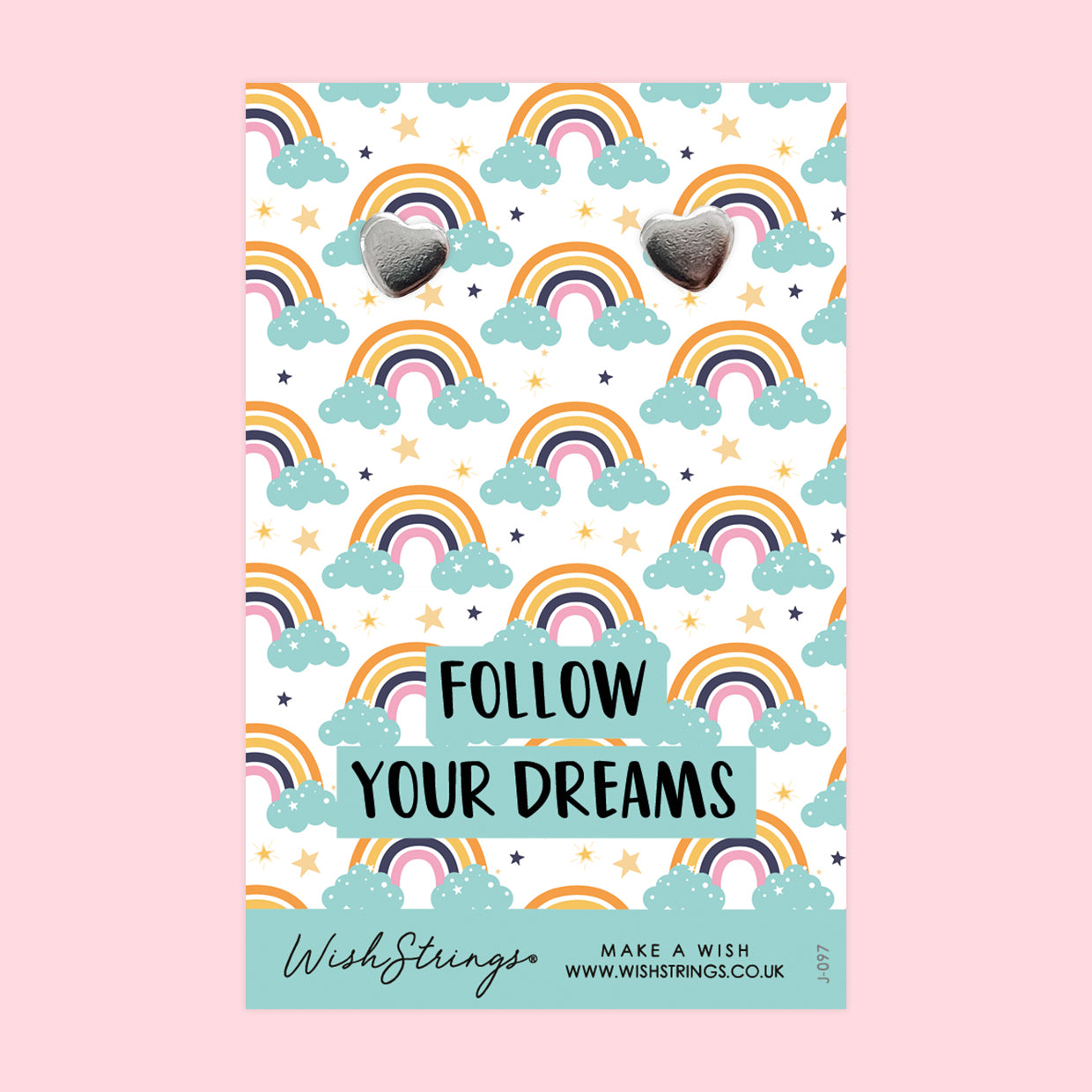 Follow Your Dreams - Silver Heart Stud Earrings | 304 Stainless - Hypoallergenic