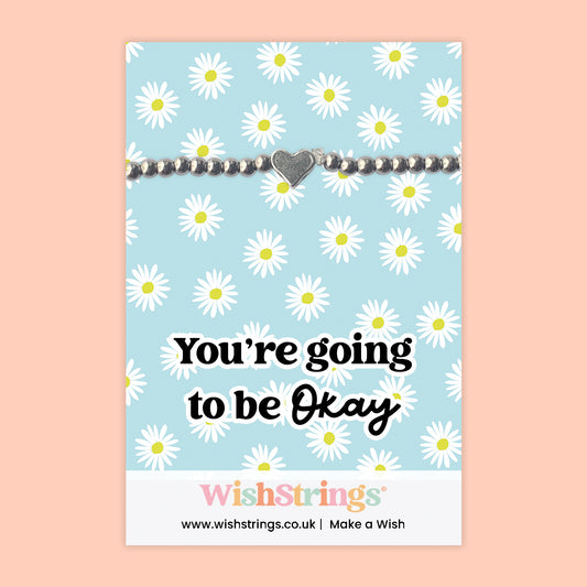 You Are Going to Be Okay - Heart Stretch Bracelet