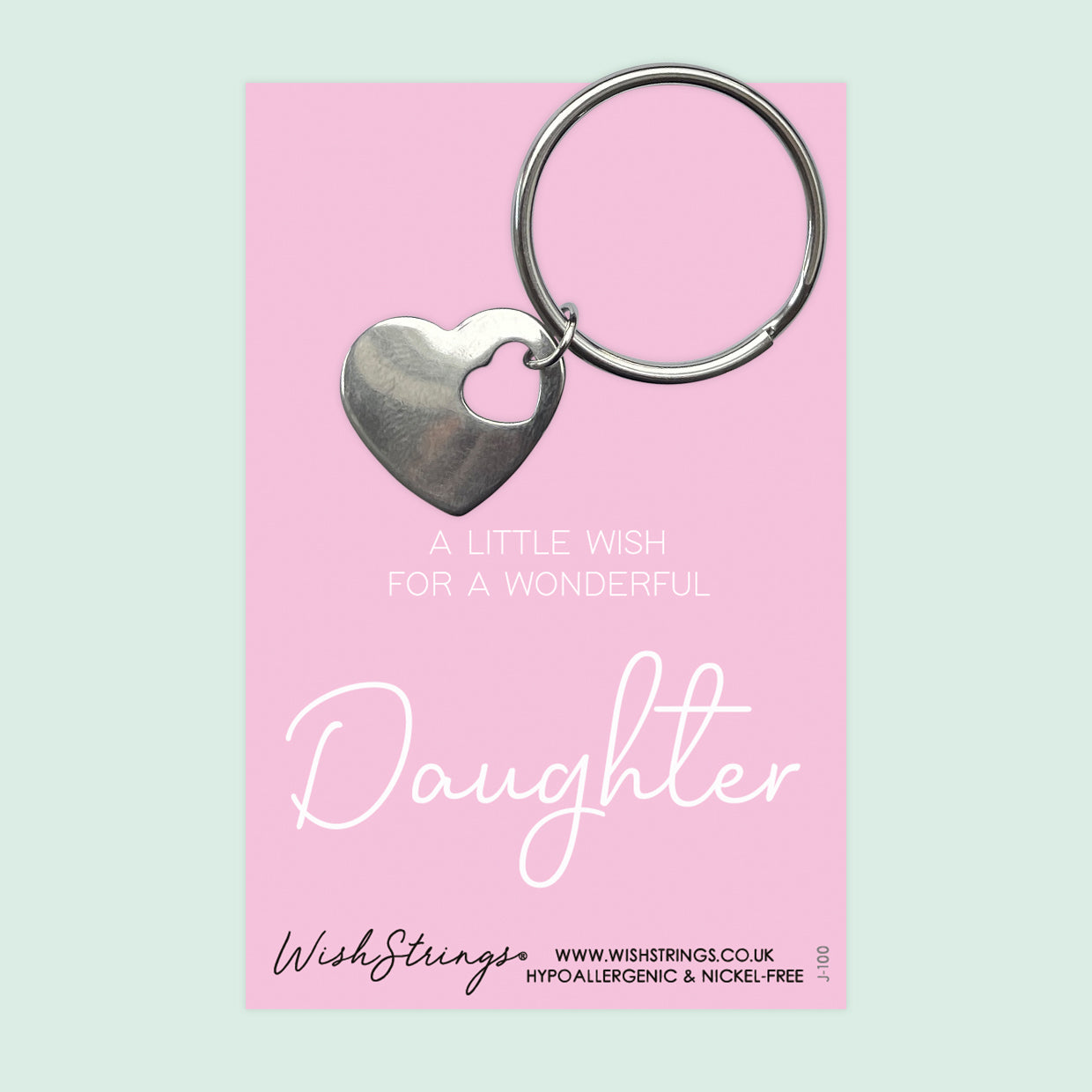 Daughter - Heart Keyring