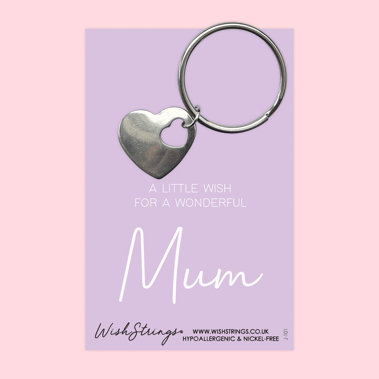 Mum - Heart Keyring