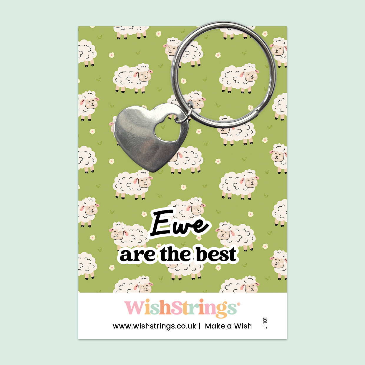 Ewe Are the Best - Heart Keyring