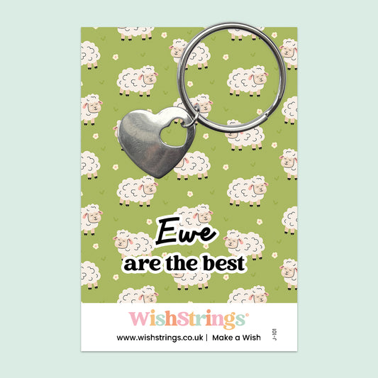 Ewe Are the Best - Heart Keyring