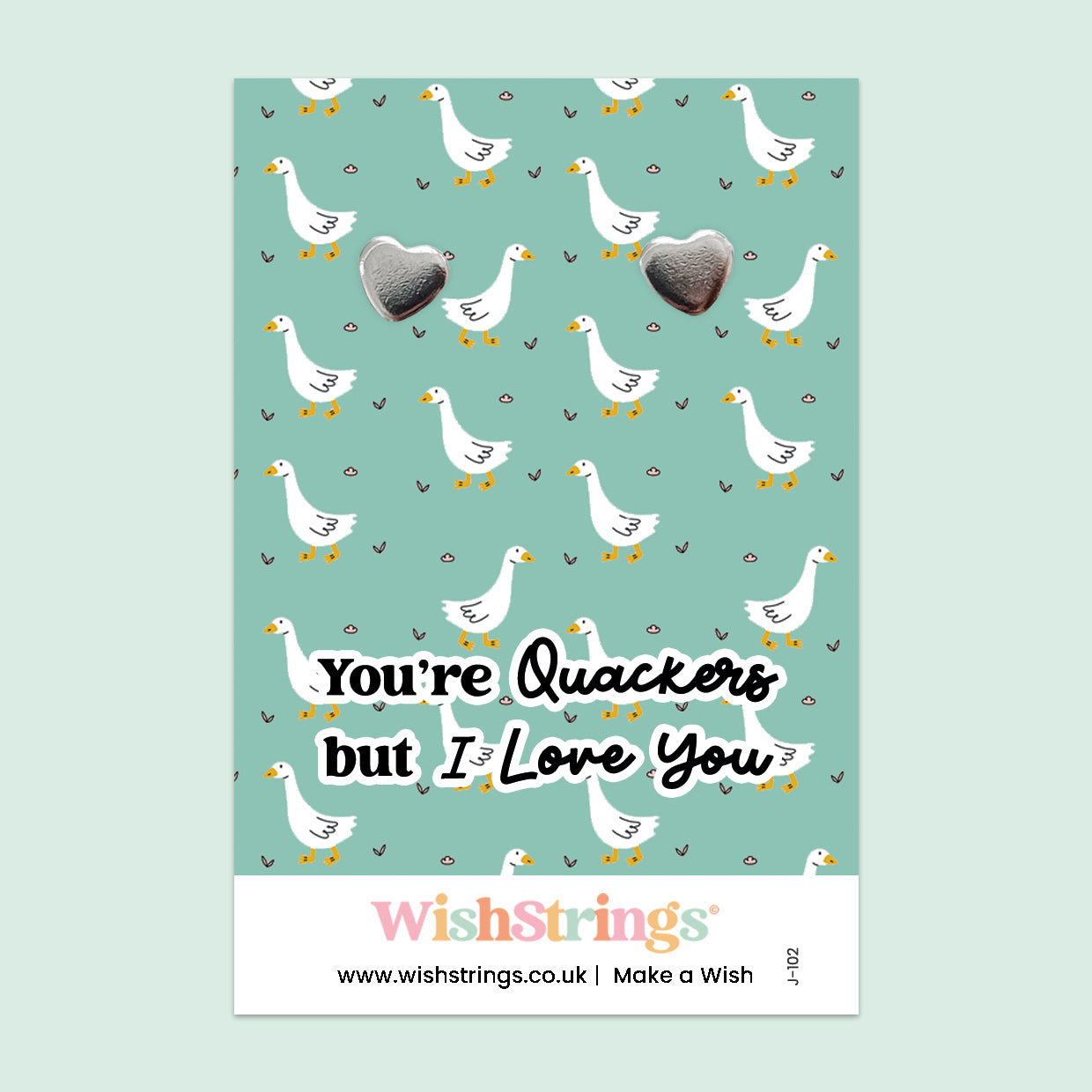 WishStrings® ‘Auntie’ Heart Stud Earrings on Gift Card | Gift from Niece or Nephew | Hypoallergenic & Nickel-Free | Handmade in the UK