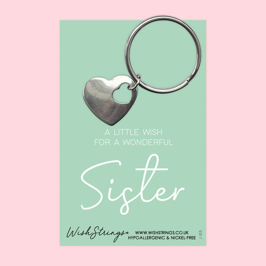 Sister - Heart Keyring