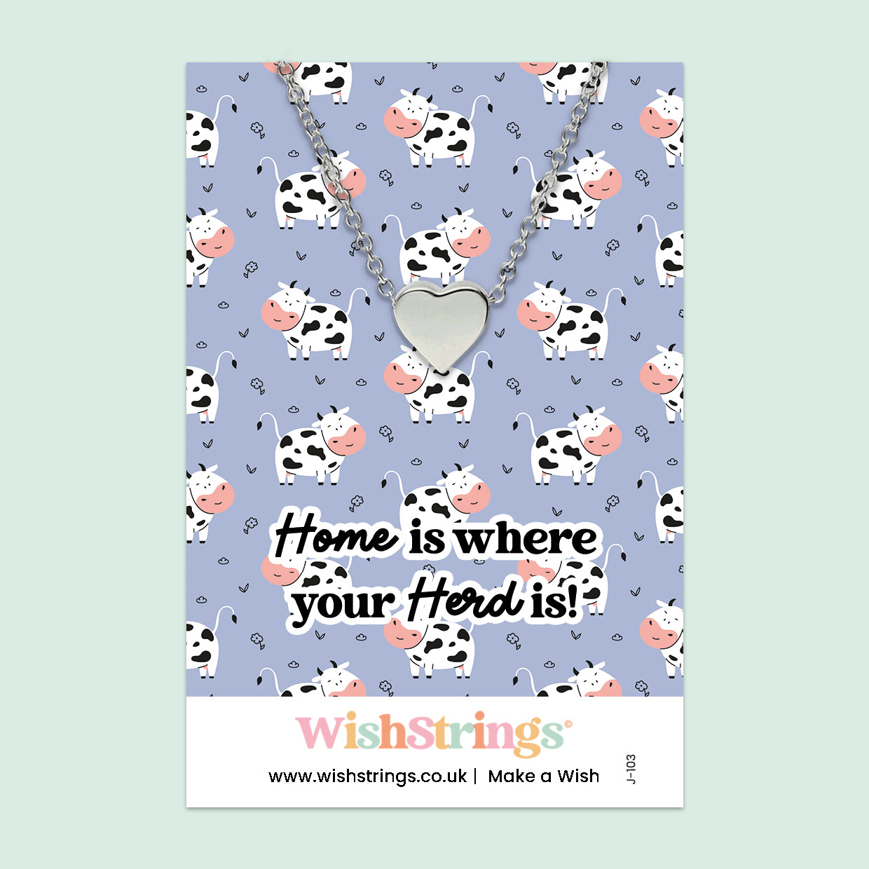 Home is Where Your Herd Is - Heart Necklace