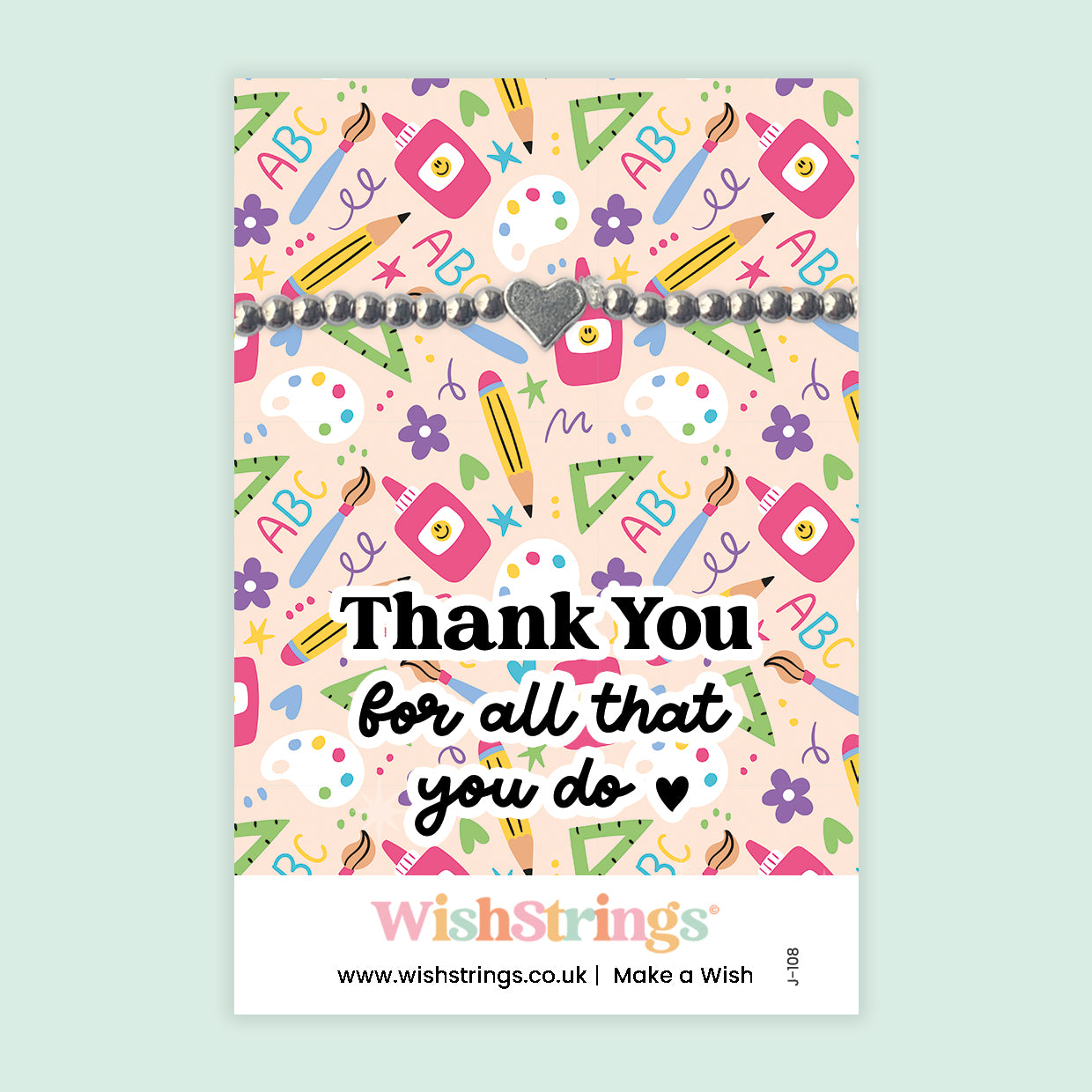 Thank You, for all you do - Heart Stretch Bracelet