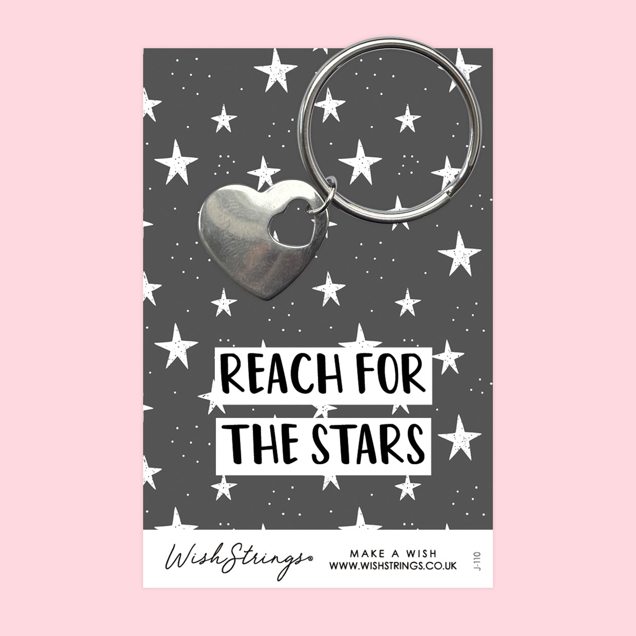 Reach For The Stars - Heart Keyring