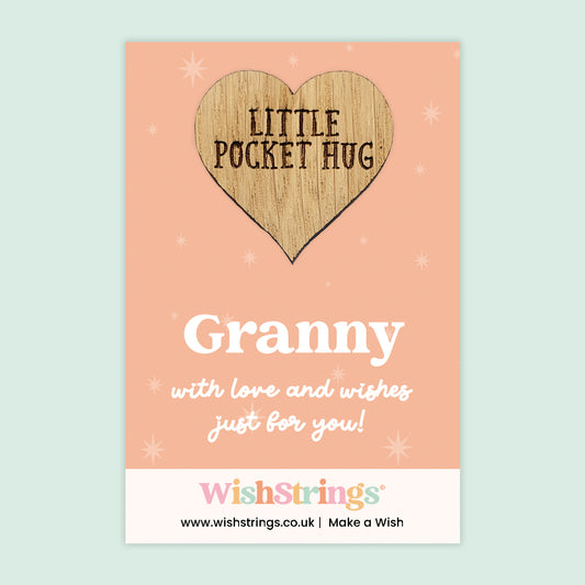 Pocket Hug – Granny | Thoughtful Gift for Grandma | Sentimental Keepsake Token with Love & Wishes