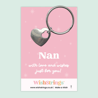 Nan - Heart Keyring