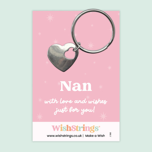 Nan - Heart Keyring