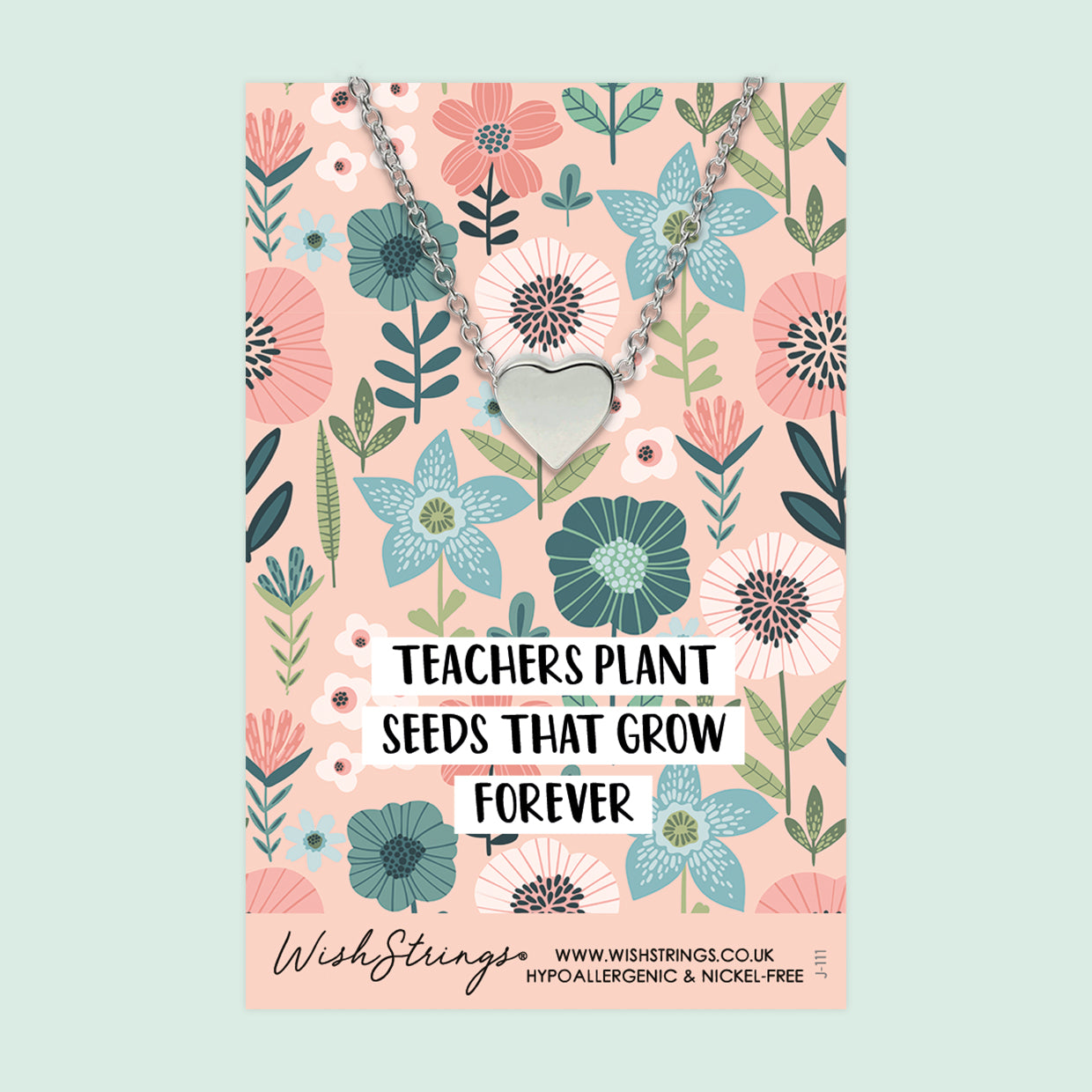Teachers Plant Seeds - Heart Necklace