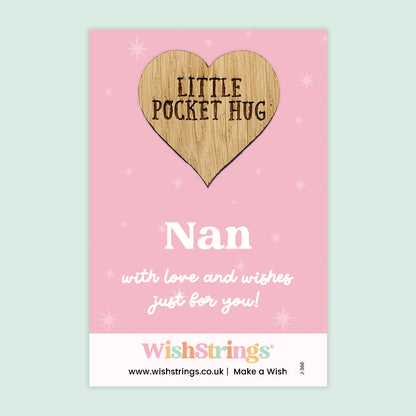 Female Relations Pocket Hug Collection | Wooden Heart Keepsakes for Mum, Sister & Daughter | Handmade Thoughtful Gifts