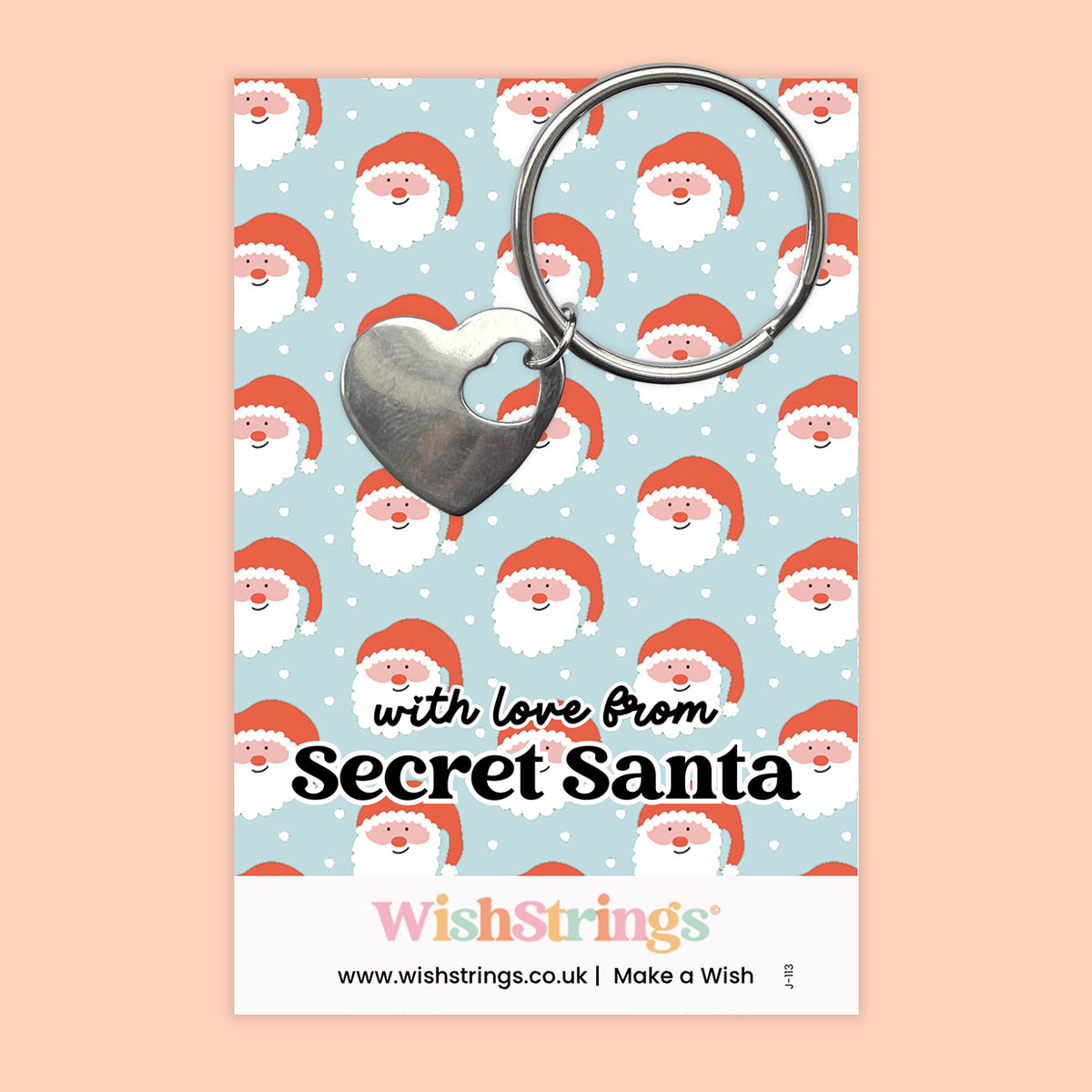 With Love from Secret Santa - Heart Keyring