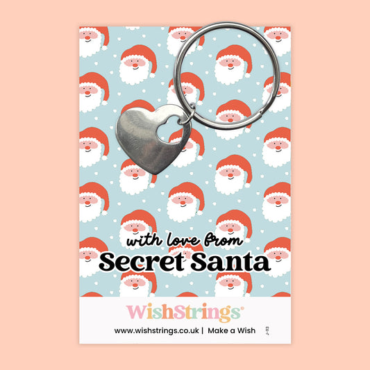 With Love from Secret Santa - Heart Keyring