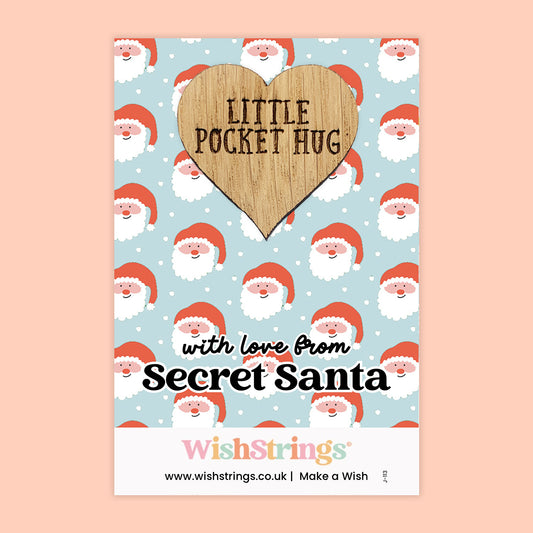 Pocket Hug – With Love from Secret Santa | Fun Mini Christmas Gift | Keepsake Token for Festive Surprise & Secret Gifting