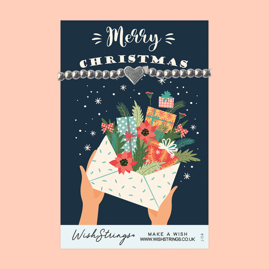 Christmas Envelope - Heart Stretch Bracelet