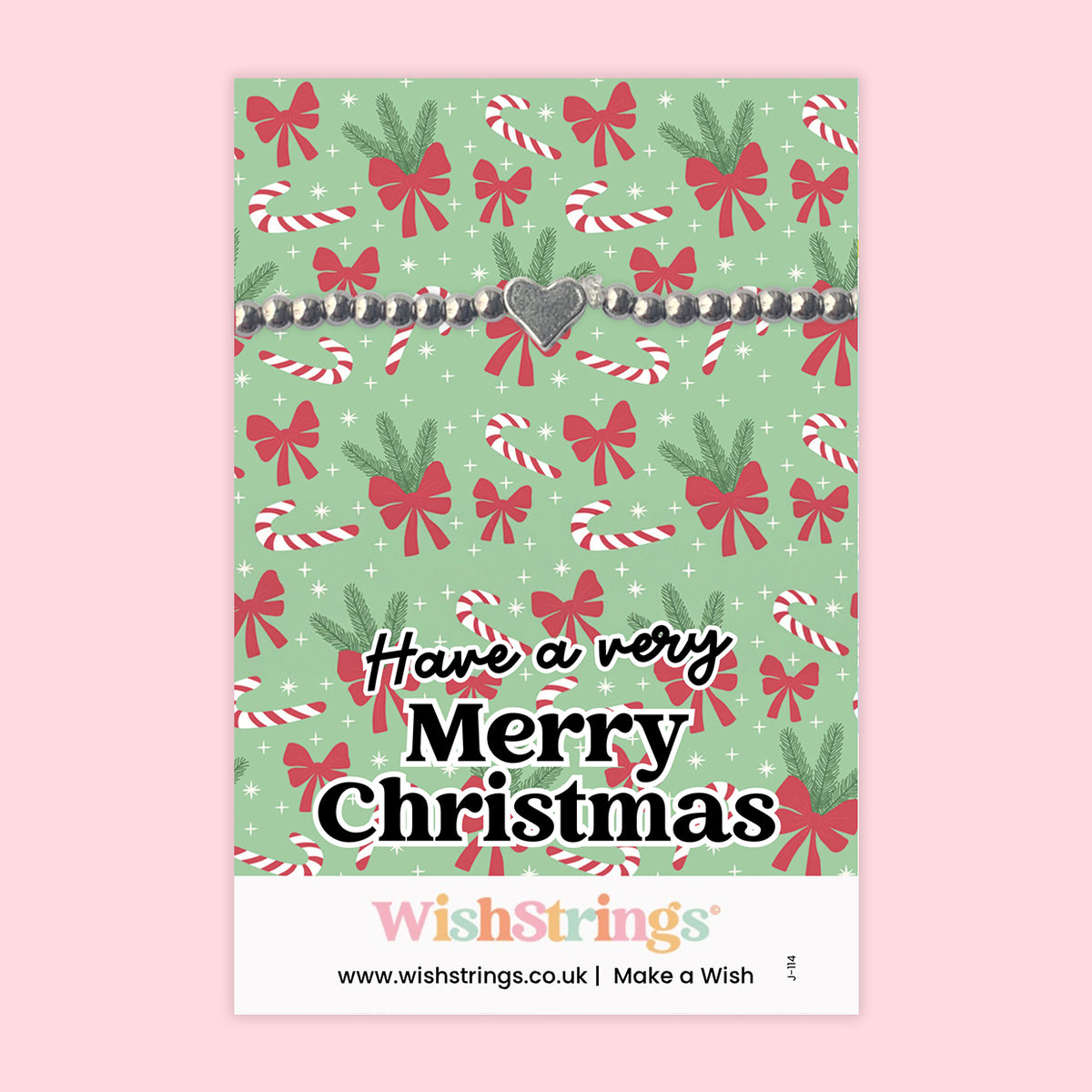 Have a Very Merry Christmas - Heart Stretch Bracelet