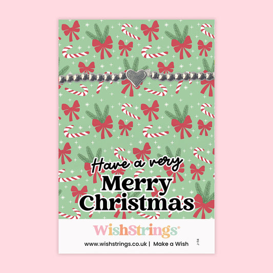 Have a Very Merry Christmas - Heart Stretch Bracelet