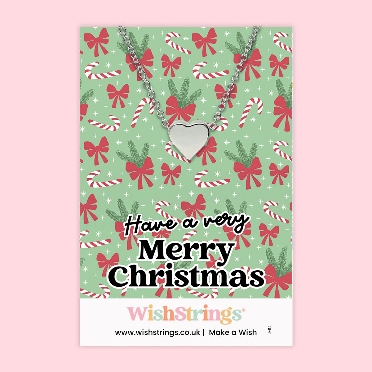 Have a Very Merry Christmas - Heart Necklace