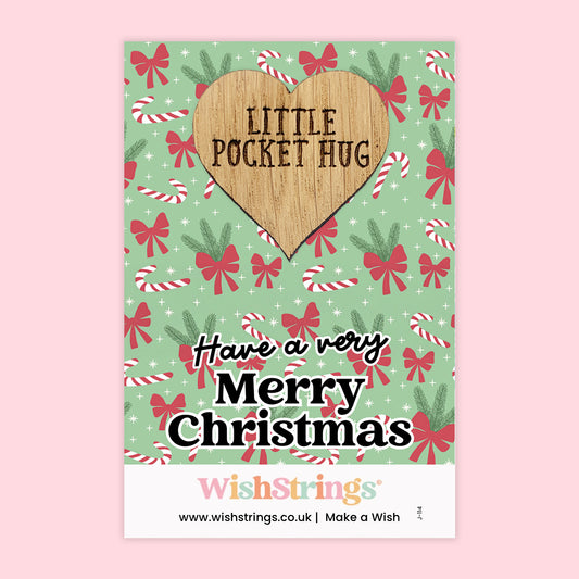 Pocket Hug – Have a Very Merry Christmas | Mini Festive Gift Token | Keepsake Hug to Spread Holiday Cheer & Joy