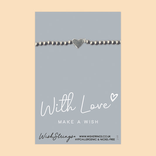 With Love, Make a Wish - Heart Stretch Bracelet