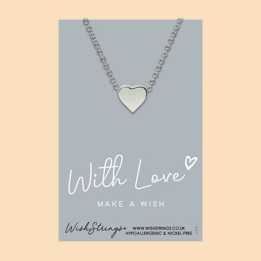 With Love, Make a Wish - Heart Necklace