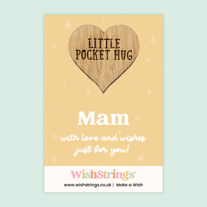 Female Relations Pocket Hug Collection | Wooden Heart Keepsakes for Mum, Sister & Daughter | Handmade Thoughtful Gifts