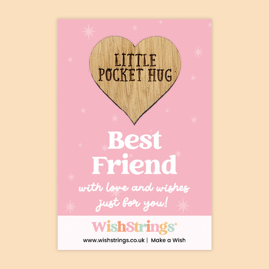 Pocket Hug - Best Friend | Thoughtful Friendship Gift | Keepsake Token for Sending Hugs & Celebrating Your Bestie