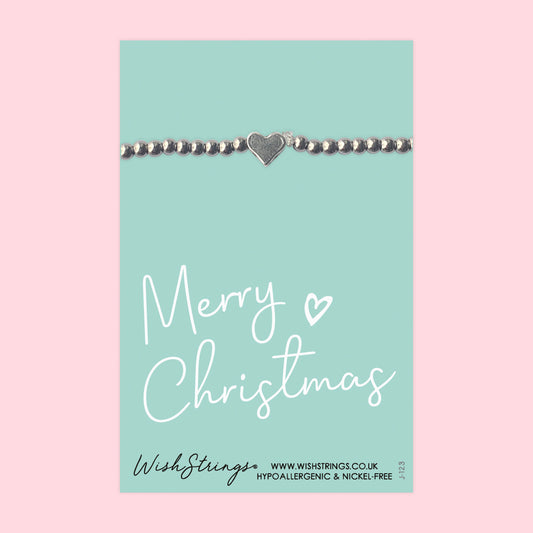 Merry Christmas - Heart Stretch Bracelet